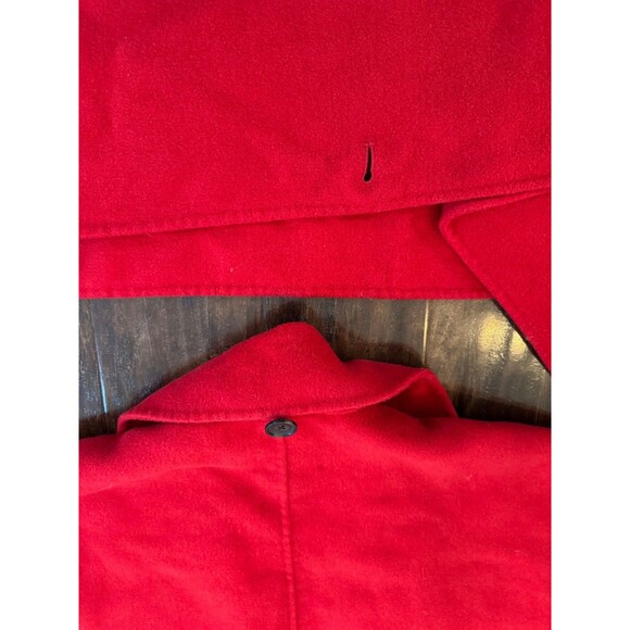 Banana Republic Oversized Double-Faced Wool Red Cape Trench Coat XL NWOT - Picture 5 of 10
